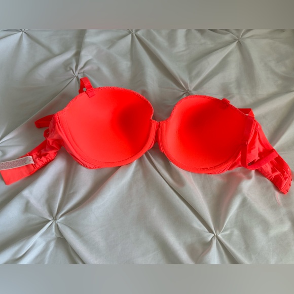 Neon orange, Victoria’s Secret padded multiway bra size 34DD. Like new. - Picture 2 of 4